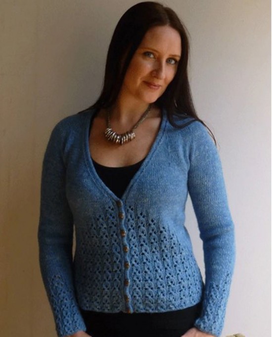 Chic Lace Cardi - Hemp and Wool Knitting Pattern image 0